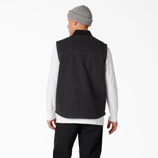 Stonewashed Duck High Pile Fleece Lined Vest